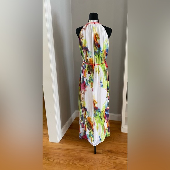 Women’s Chetta B Beautiful Sleeveless Multi-Color Maxi Dress, Size 10 - Picture 3 of 6